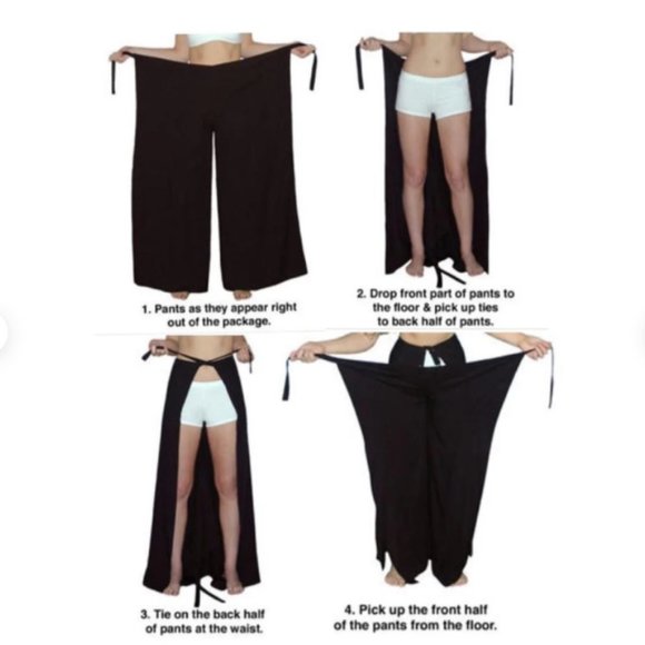 Vintage 2 piece wrap palazzo pants with Halter top Made in India 100% Rayon - Picture 3 of 10